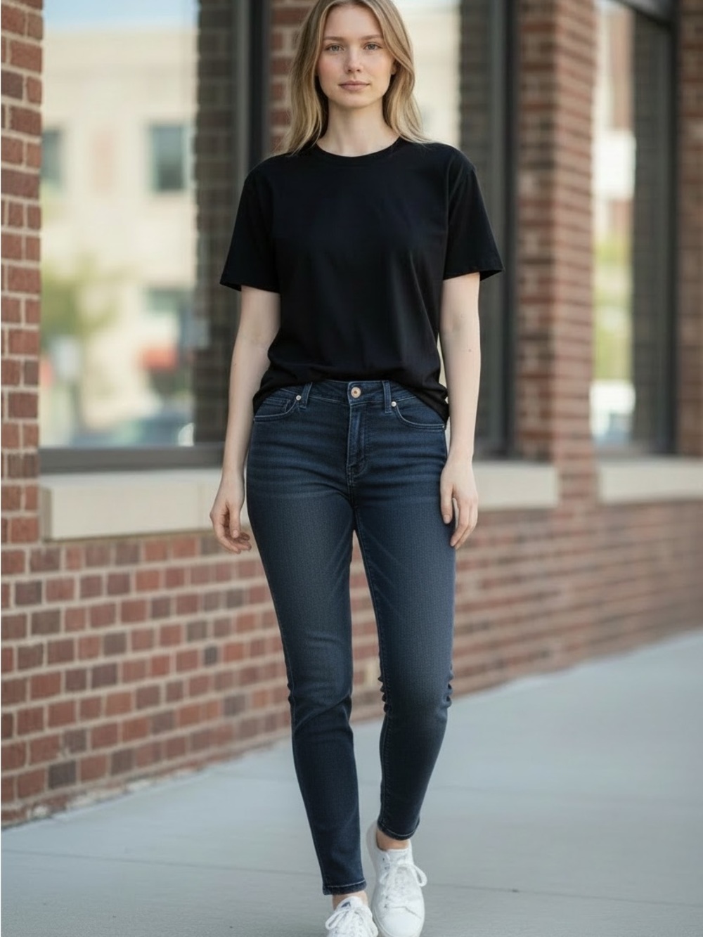 PAIGE Dark Indigo Skinny Jeans